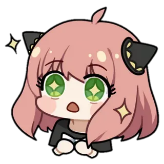 🤩 66737bf8 Anya Forger Spy x Family 动漫, 间谍过家家, 阿尼亚, 福杰, 可爱, 角色, 卡哇伊 telegram sticker