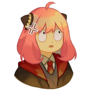 😤 774347a8 Anya Spy x Family 阿尼亚, 间谍过家家, 动漫, 贴纸, 卡通, 生气 telegram sticker