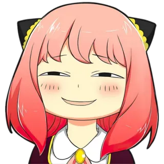 😏 7e474214 Anya Forger Spy x Family 阿尼亚, 间谍过家家, 动漫, 可爱, 搞笑, 得意, 角色 telegram sticker