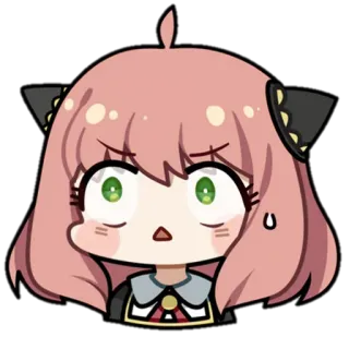 😨 7fb125ce Anya Spy x Family 动漫, 卡通, 可爱, 间谍过家家, 阿尼亚·福杰, 粉丝创作 telegram sticker