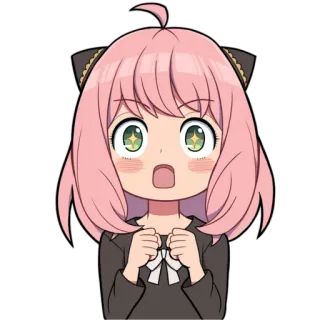 🤩 dac63c35 Anya Forger Spy x Family 动漫, 漫画, 间谍过家家, 阿尼亚·福杰, 卡通, 可爱 telegram sticker