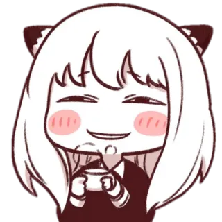 😈 e562f509 Anya Forger Spy x Family 动漫, 角色, 间谍过家家, 阿尼亚, 福杰, 卡哇伊, 可爱 telegram sticker