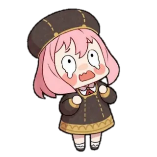 😭 e74e2d6d Anya Forger Spy x Family 阿尼亚, 间谍过家家, 动漫, 卡通, 哭, 福杰, 角色, 可爱 telegram sticker