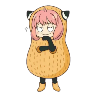 🥜 f2a8fe23 Anya Forger Spy x Family 阿尼亚, 间谍过家家, 动漫, 卡通, 搞笑, 可爱 telegram sticker