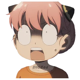 😱 0877e10d Anya Forger Spy x Family anime, Anya, scioccata, cartone animato, Spy x Family, ragazza, carina telegram sticker