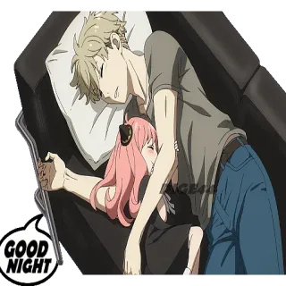 🛌 7ff67405 GOOD NIGHT buonanotte, sonno, riposo, cartoni animati telegram sticker