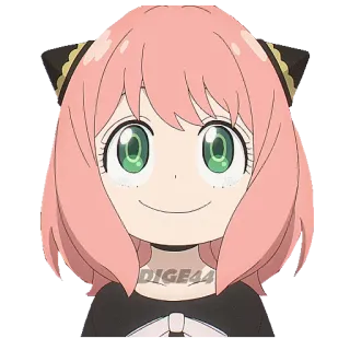 😆 88453ee5 Anya Spy x Family DIGE44 Anime, Ragazza, Cartone animato, Spy x Family, Anya, Carino, Personaggio telegram sticker