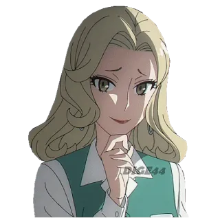 🙃 8babeaee DIGE44 Anime, Donna, Bionda, Personaggio, Illustrazione telegram sticker