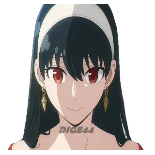 🙂 dc6f6fe1 Yor Forger Spy × Family DIGE44 Anime, Donna, Yor Forger, Spy x Family telegram sticker