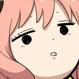 😕 528abc9e Anya Forger Spy x Family Аниме, Spy x Family, Аня Форджер, Мультфильм, Смешной, Милый, Мем telegram sticker