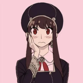 ❤️ 756e1736 Yor Forger Spy x Family Аниме, Йор Форджер, Семья шпиона, Мультфильм, Милый telegram sticker