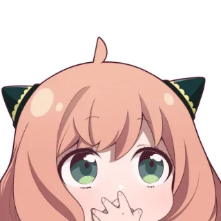 🤭 ad2dac44 Anya Forger Spy x Family Аниме, Аня, Семья шпиона, Персонаж, Форджер, Указывает telegram sticker