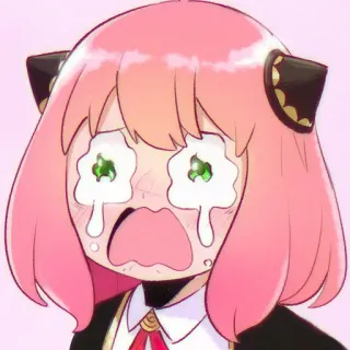 😭 edab217d Anya Forger Spy x Family Аниме, плачет, грустный, Аня, Spy x Family, Мем telegram sticker