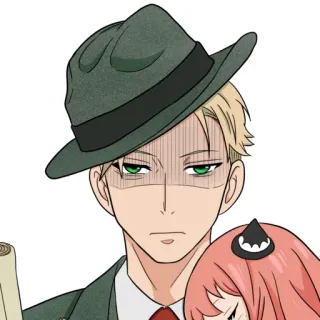 😐 fb53749b Loid Forger Spy x Family Аниме, Шпион, Форджер, Персонаж, Семья, Spy x Family telegram sticker