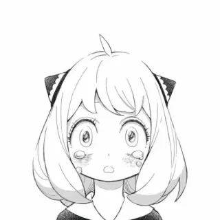 🟥 89fc1599 Anya Forger Spy x Family 动漫, 漫画, 间谍过家家, 阿尼亚·福杰, 卡通, 可爱, 女孩 telegram sticker