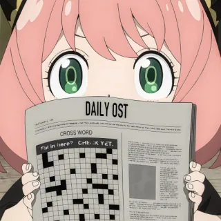 🕵‍♂ 5a5da8b4 Anya Spy x Family DAILY OST anya, spy x family, anime, manga, periódico, crucigrama whatsapp sticker