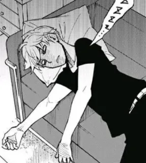 😵 41c5eac2 ZZZZ... спящий, аниме, уставший, кровать, измученный telegram sticker