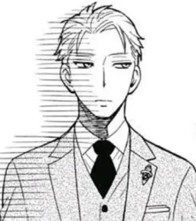 😐 443a6452 Loid Forger Spy × Family Аниме, Шпион, Костюм, Персонаж, Spy x Family, Лойд Форджер telegram sticker