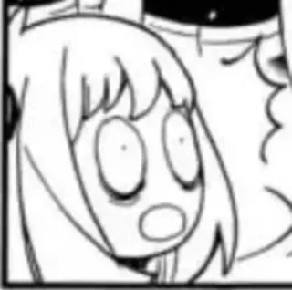 😦 66de2024 Anya Forger Spy x Family аниме, Spy x Family, Аня Форджер, в шоке, удивлен, смешной telegram sticker