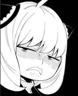 😒 84343a1b Anya Forger Spy × Family Аниме, Семья шпиона, Аня, Форджер, Смешное лицо, Мультфильм telegram sticker