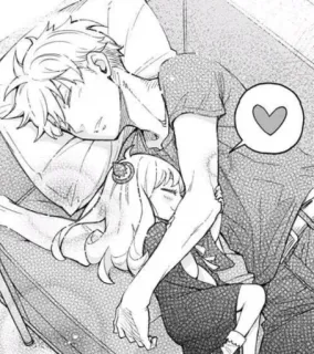 ❤️ e649612a Anya Spy x Family аниме, Spy x Family, Аня Форджер, милый, спящий telegram sticker