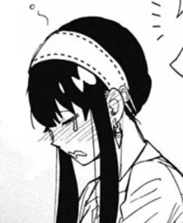 😢 ee933795 Yor Forger Spy x Family Йор Форджер, Семья шпиона, Аниме, Плачет, Манга telegram sticker