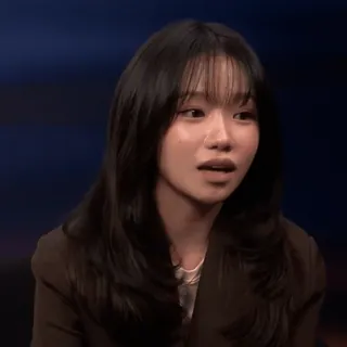 🏹 15ac9160 woman, brunette, portrait, person, interview, korean telegram sticker