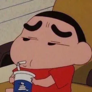 😒 17810f78 Shin-chan Nohara Crayon Shin-chan Kartun, Anime, Karakter, Minum, Lucu, Komedian telegram sticker