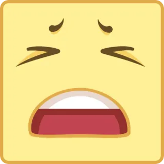 😫 42f13dff 絵文字, 悲しい, 泣く, 怒り, 表情, 顔 telegram sticker