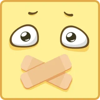 🤐 7943ff2b 絵文字, 顔, ばんそうこう, 静寂, 静か, 表情 telegram sticker