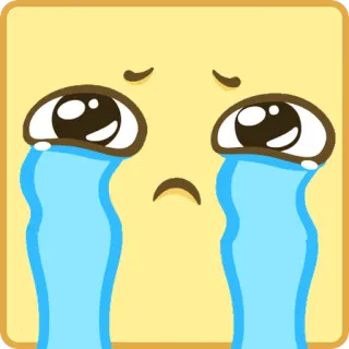 😭 ce99448c 泣く, 悲しい, 涙, 絵文字, 顔 telegram sticker