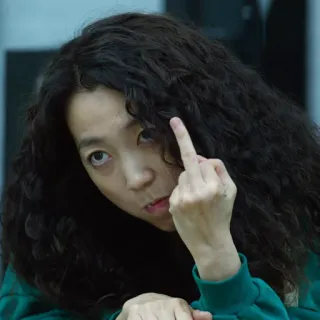 🖕 7baea407 dito medio, gesto offensivo, insultante, irrispettoso, maleducato, donna, espressione telegram sticker