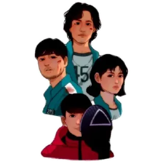 😈 36965509 Squid Game Squid Game, Drama, Kekerasan, Drama Korea, Netflix whatsapp sticker