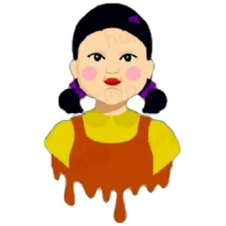 😈 5b800ab5 Squid Game squid game, boneka, horor, kekerasan, permainan whatsapp sticker