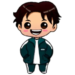 😈 daba679d 456 kartun, karakter, stiker, Squid Game whatsapp sticker