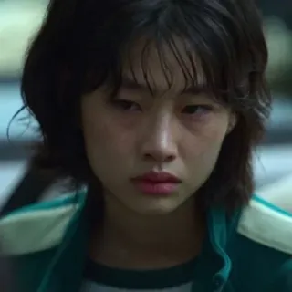 😐 1c680c3a Squid Game buồn, Hàn Quốc, phim bộ, squid game, nhân vật telegram sticker