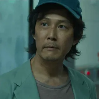 😐 1dc15ffc Seong Gi-hun Squid Game Hàn Quốc, đàn ông, TV, phim bộ, người chơi telegram sticker