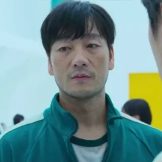 😐 703abce5 squid game, người chơi, kdrama, hàn quốc telegram sticker