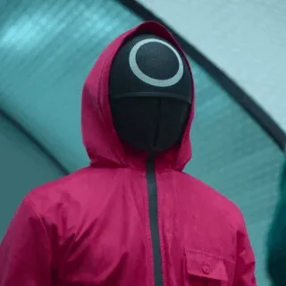 😐 7399a1f3 Squid Game squid game, phim hàn quốc, netflix, hình tròn, mặt nạ telegram sticker