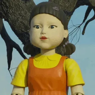 😐 b43b3088 Young-hee Squid Game Squid Game, Young-hee, búp bê, phim truyền hình Hàn Quốc, Netflix telegram sticker