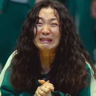 😭 19825471 Squid Game Round 6, chorando, triste, mulher, emocional, aflita telegram sticker