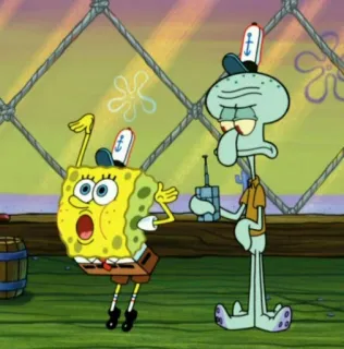 ⚓️ 8257fec9 Spongebob Spongebob Squarepants Мультфильм, Спанч Боб, Сквидвард, Nickelodeon, Бикини Боттом telegram sticker