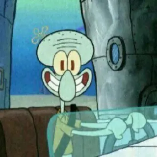 ⚓️ 984f81f4 Squidward Spongebob Squarepants Сквидвард, Спанч Боб, мультфильм, вождение, Nickelodeon telegram sticker