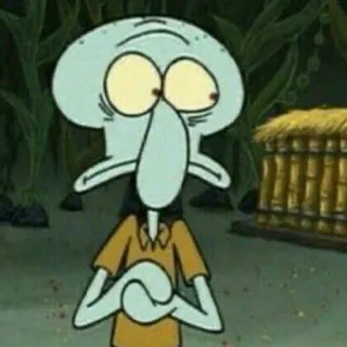 ⚓️ ff65401c Squidward Tentacles SpongeBob SquarePants сквидвард, щупальца, спанч боб, мультфильм, никелодеон telegram sticker