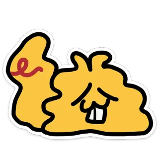 🐿️ 015a99cd cartoon, blob, funny, cute, character telegram sticker