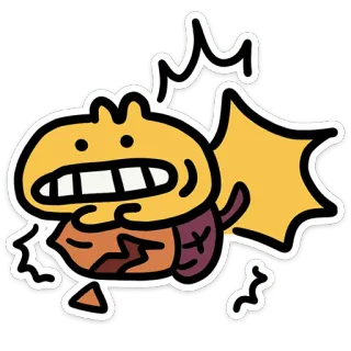 🐿️ 7e8a77fd cartoon, monster, digital art, sticker telegram sticker