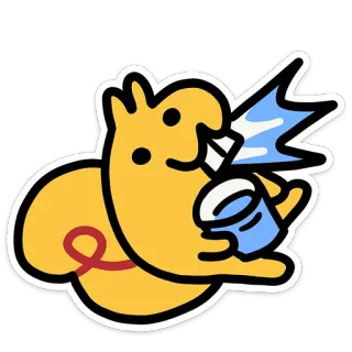 🐿️ ae9f5454 cartoon, dragon, fire, cute, illustration, sticker telegram sticker
