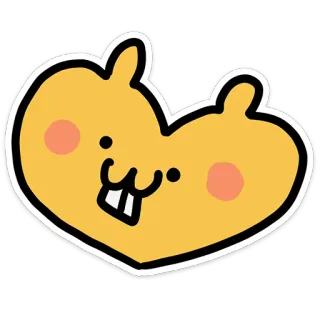 🐿️ c97e4f58 sticker, cartoon, heart, cute, animal telegram sticker