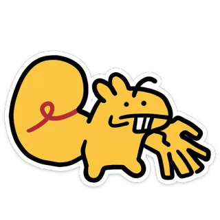 😒 7b21fb1f 松鼠, 卡通, 动物, 贴纸, 可爱 telegram sticker