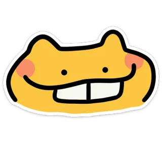 🙂 9ea5d55e 卡通, 可爱, 黄色, 动物, 搞笑 telegram sticker